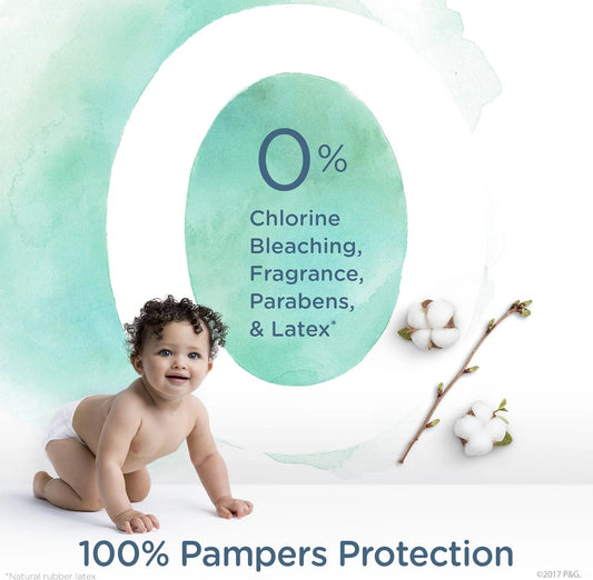 Diapers Size 4, 52 Count - Pampers Pure Protection Disposable Baby Diapers, Hypoallergenic and Unscented Protection, Super Pack (Old Version)