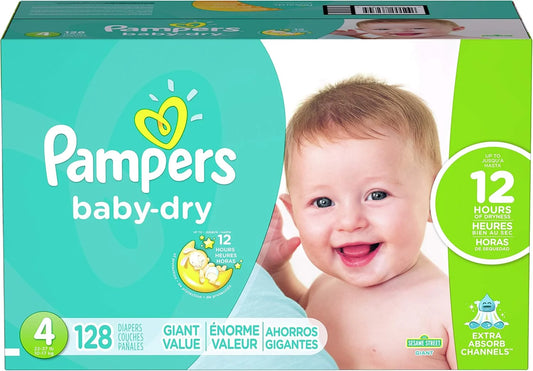 Pampers Baby Dry Diaper Size 4 128 ct Old