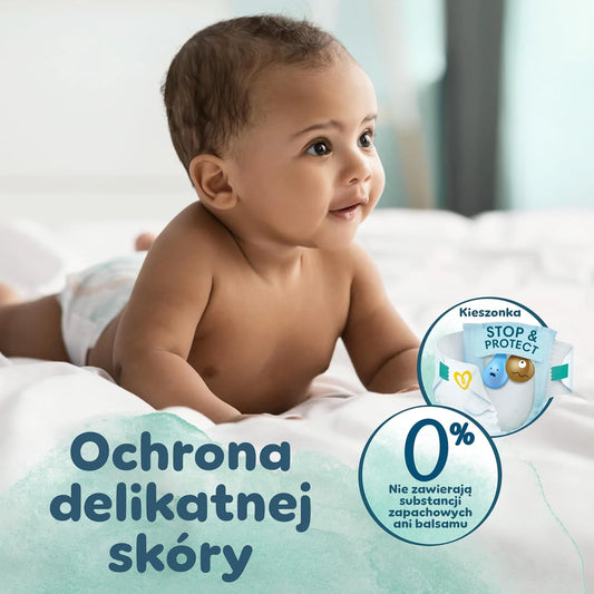 Pampers Pampers Harmony, Size 3, 186 Nappies, 6-10 kg, Soft Skin Protection With 100% Absorption Pampers, Pack 1 Month