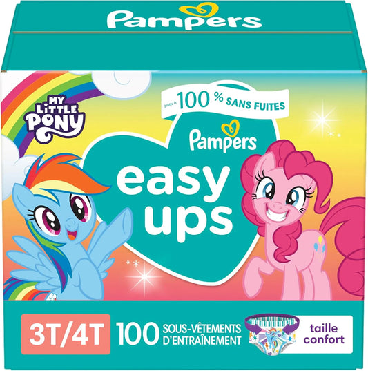 Pampers Size 5 Diapers, Potty Training Underwear for Toddlers, Easy Ups Diapers, Pull Up 3t-4t Training Pants for Girls and Boys, 100 Count, Giant Pack (Packaging & Prints May Vary)