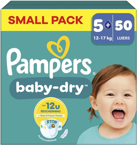 Pampers - Baby Dry - Size 5+ - Small Pack - 50 Pieces - 12-17 kg