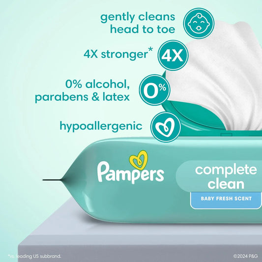 Pampers Complete Clean Baby Wipes - Fresh Scent 1X 72 Count