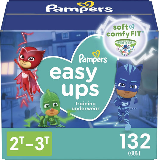 Pampers Easy Ups Boys & Girls Bluey Potty Training Pants - Size 2T-3T, 132 Count, Training Underwear (Packaging May Vary)