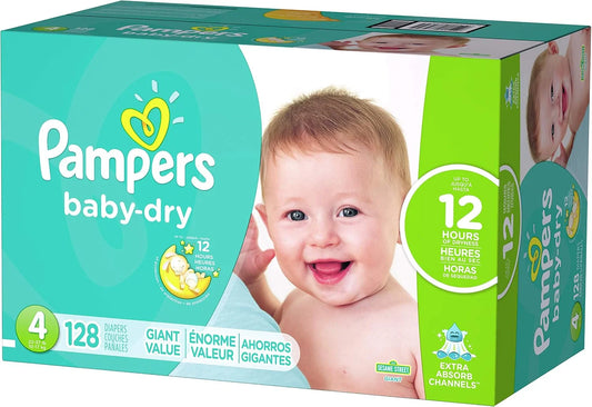 Pampers Baby Dry Diaper Size 4 128 ct Old