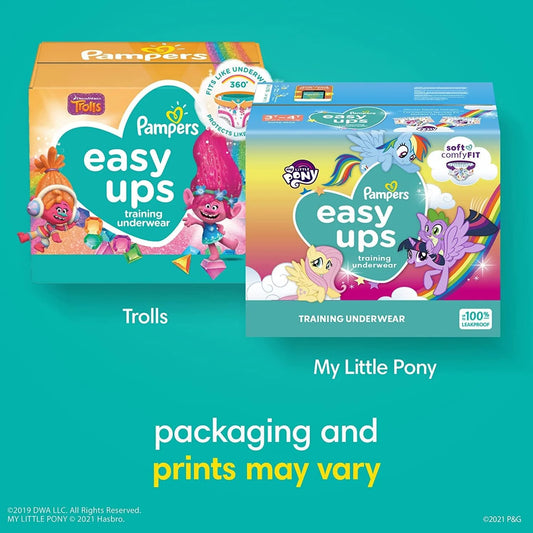Pampers Size 4 Diapers, Potty Training Underwear for Toddlers, Easy Ups Diapers, Pull Up 2t-3t Training Pants for Girls and Boys, 112 Count, Giant Pack (Packaging & Prints May Vary)