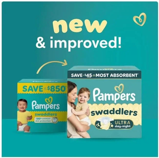 Pampers Swaddlers Diapers, Size 6 (35+ Pounds), 112 Count